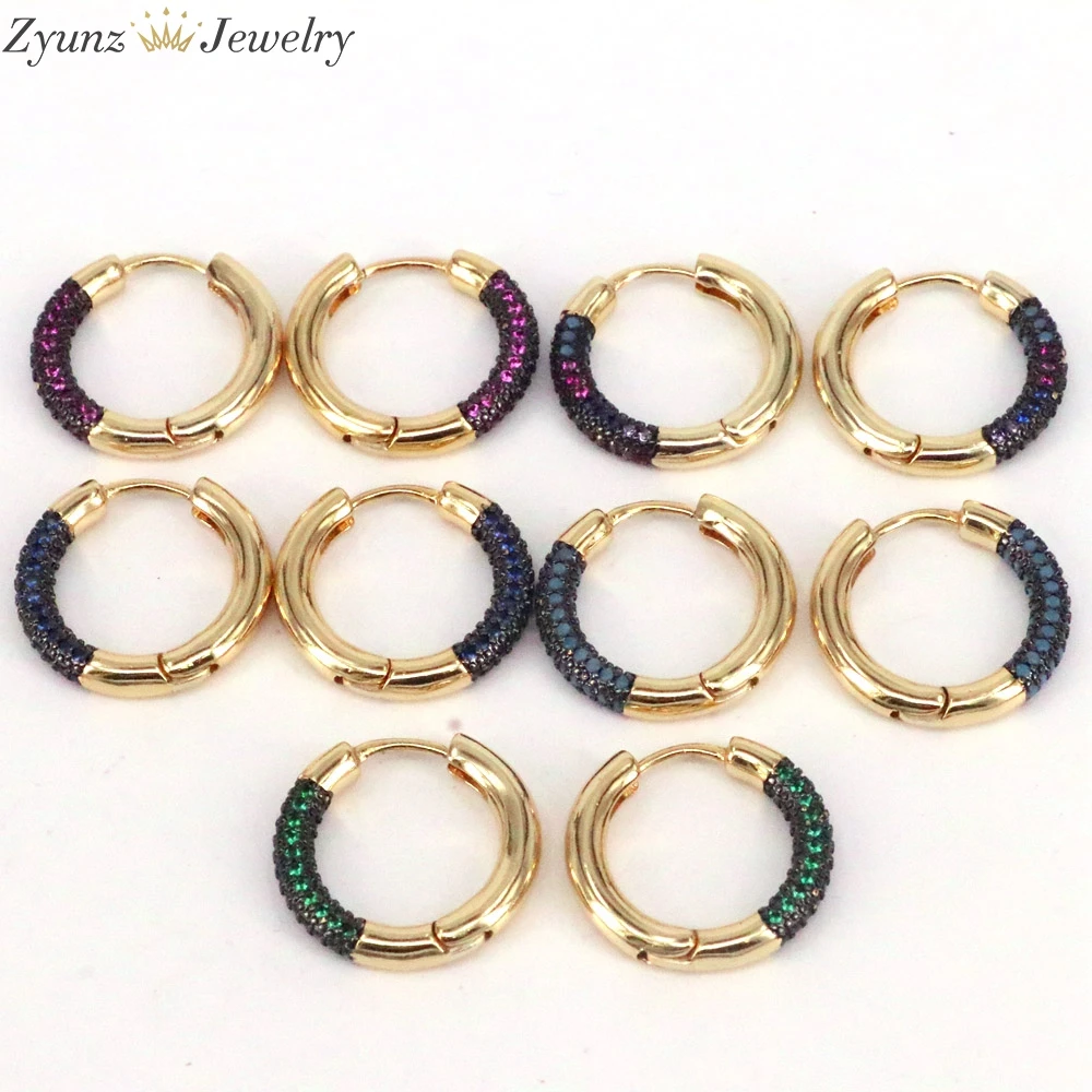 

Партиями по 5 пар, роскошные серьги с кубическим цирконом CZ массивные серьги-кольца для женщин Свадебные Круглый Круг Хооп Серьги