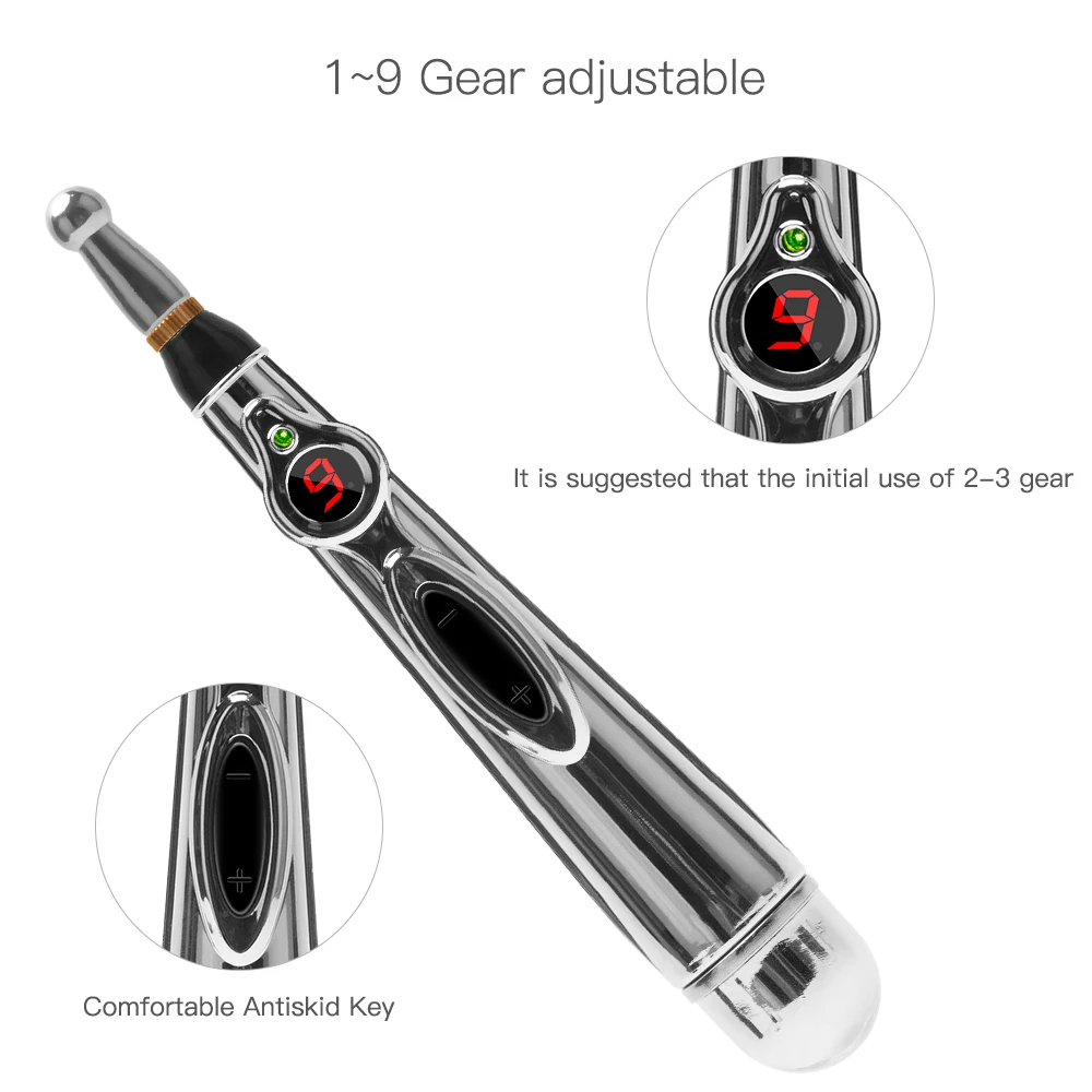 Новинка электронная акупунктура ручка массажер Электрический меридиан лазерная