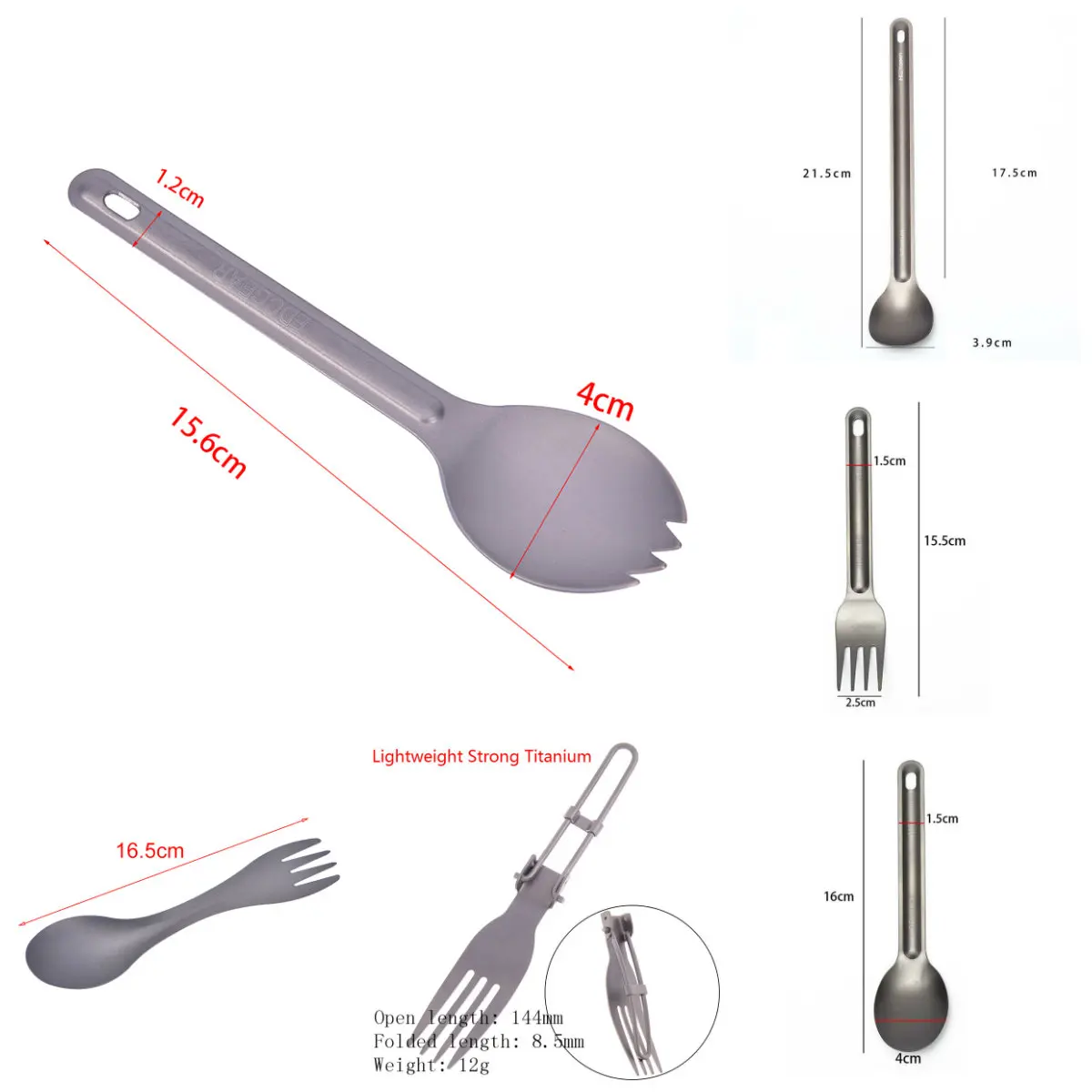 Новинка уличная Титановая Ложка для пикника столовая посуда вилка из титанового