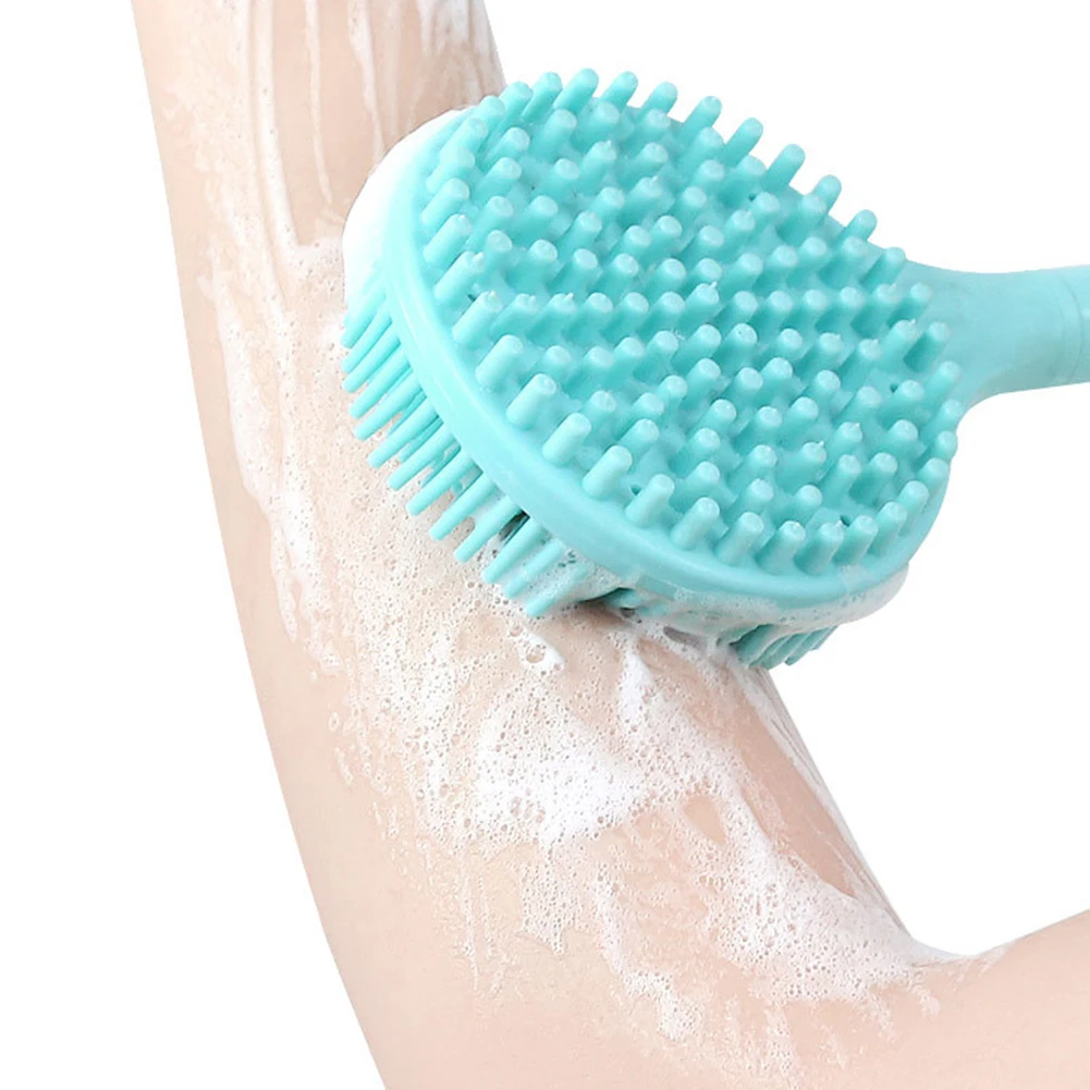 

Body Long Handle Double-Sided Bath Shower Brush Multifunctional Silicone Brush for Bathroom Accessories Cleaning Tool