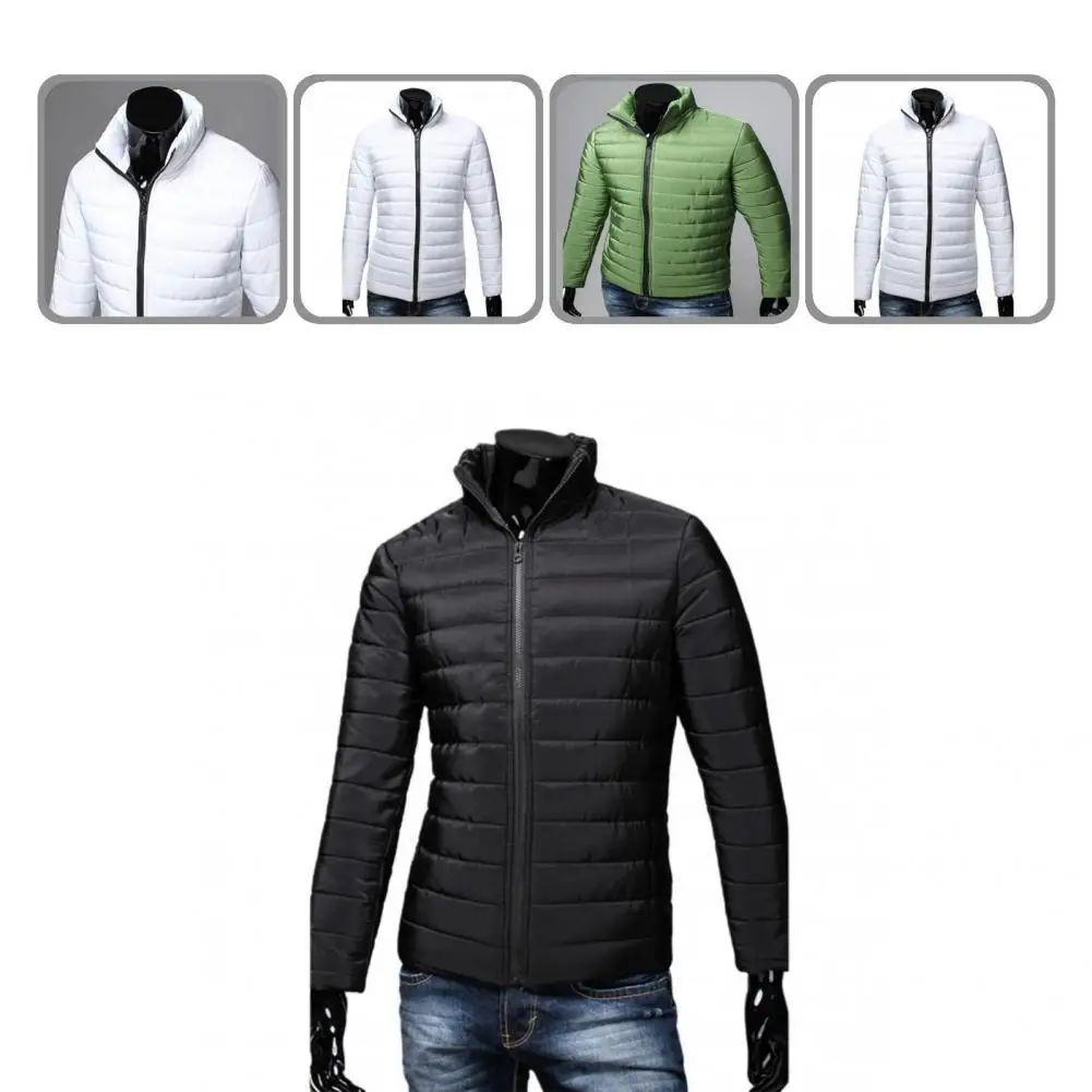 

Autumn Winter Popular Stand Collar Slim Puffer Coat Skin-friendly Puffer Jacket Warm for Daily Wear