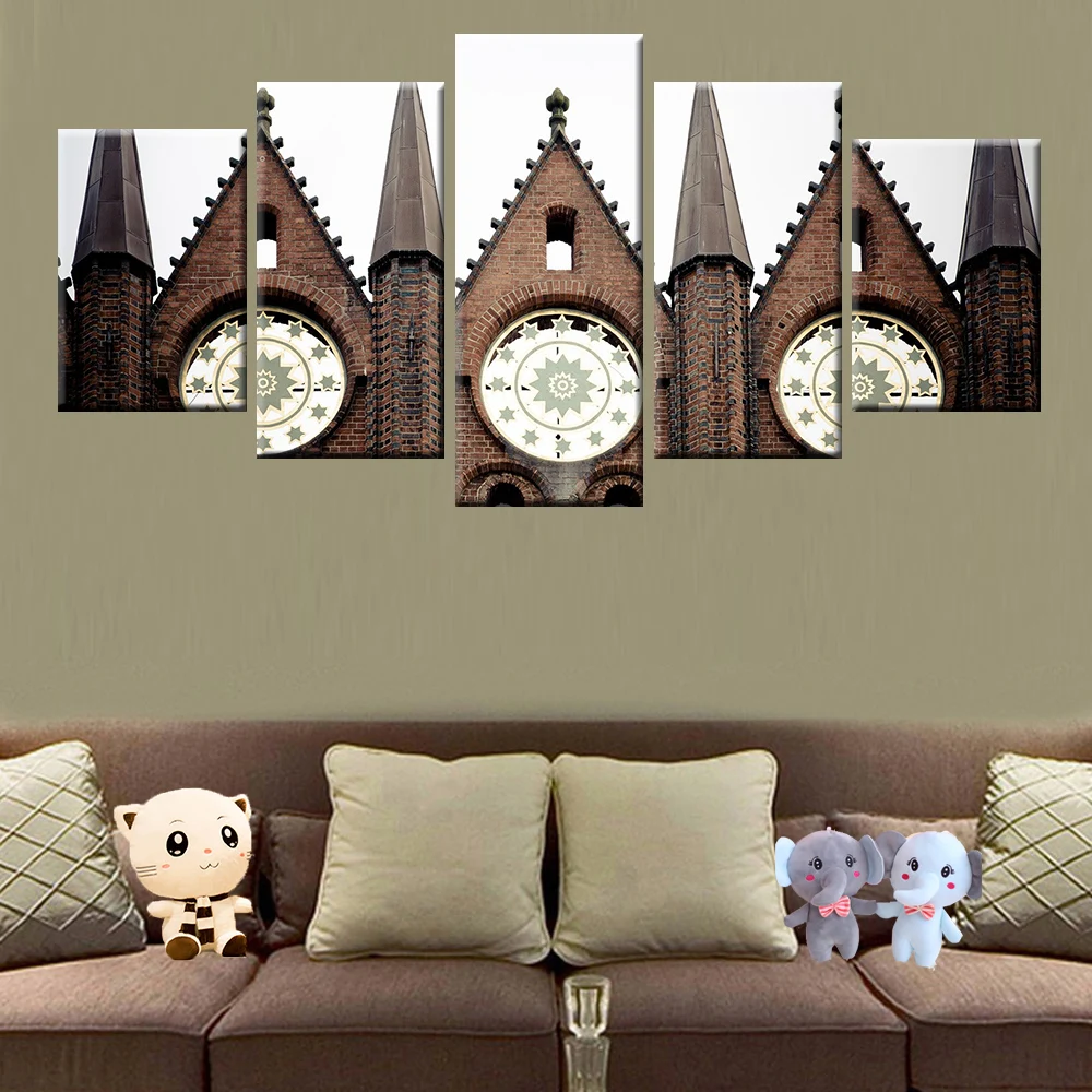 Модульная настенная живопись 5 панелей холст Европейская классическая церковная