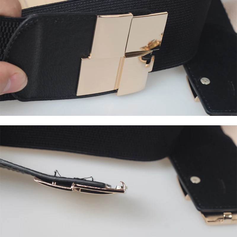 Новая модная женская эластичная юбка с широким поясом квадратная строчка