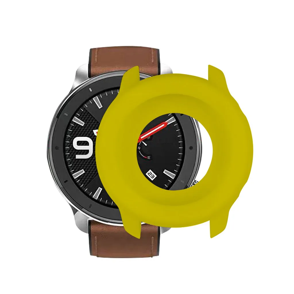 Для Huami AMAZFIT GTR 47 мм мягкий полный чехол оболочка силиконовая рамка защитные Смарт часы носимые Аксессуары#810