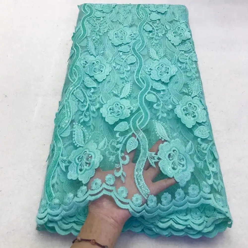 

MIQIER 2020 High Quality African Lace Fabric Embroidery Swiss French Tulle Pure Cotton 5yards Wedding Party Dress Guipure