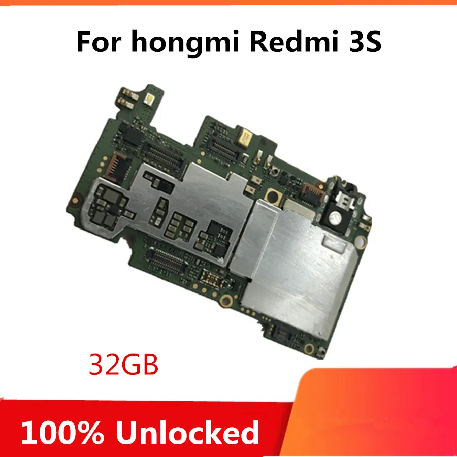 100% разблокированная материнская плата для Hongmi Redmi 3S 32gb хорошая протестированная |