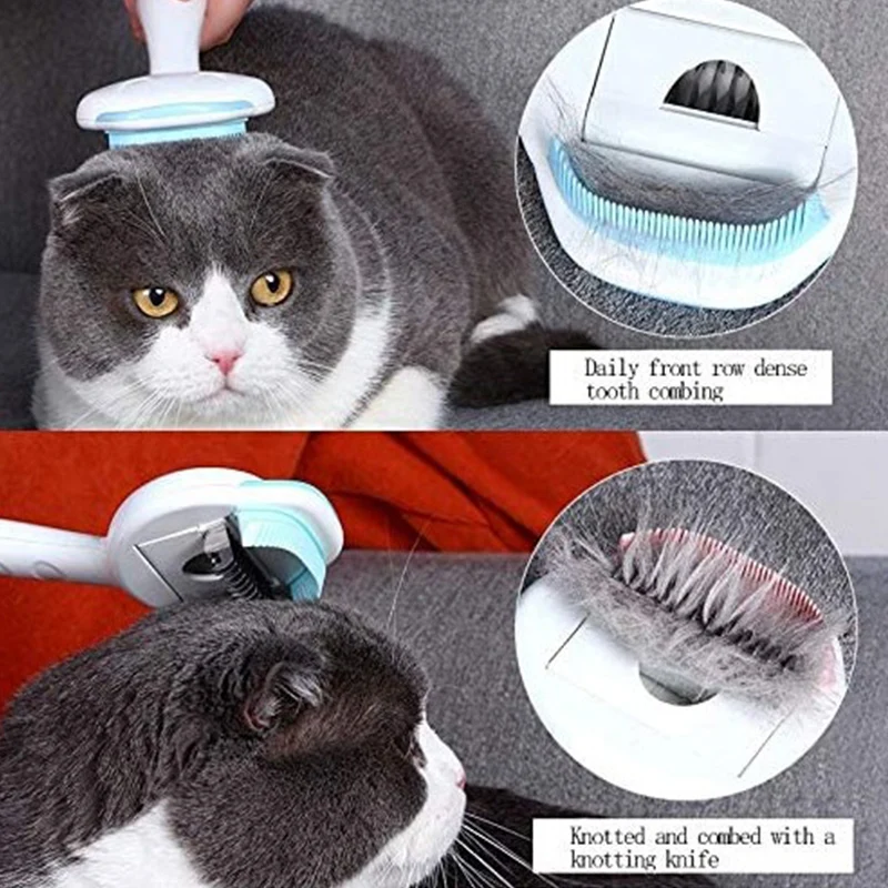 Расческа для вычесывания шерсти домашних животных инструмент груминга кошек и