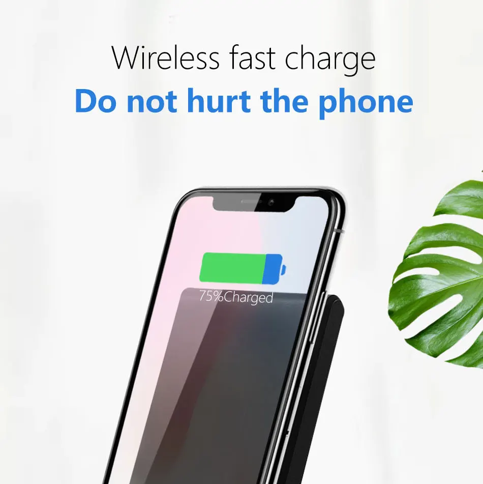 Складная 10 Вт Беспроводная подставка для зарядного устройства для iPhone X XR XS 8 Беспроводная зарядка индуктивное зарядное устройство для Samsung Galaxy S8 S9 Note 8 9