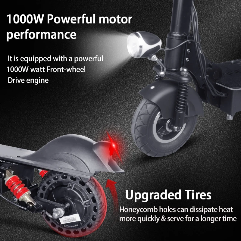 

Folding Electric Scooter For Adults E Scooter High Power Lithium Battery 8inch Two Wheel Max Speed 60KM/H With Seat kaabo mantis