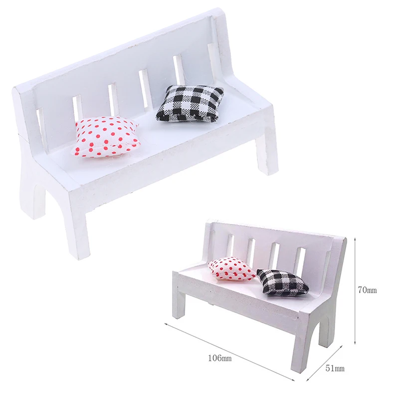 1 шт. миниатюрная деревянная скамейка-подушка | Игрушки и хобби