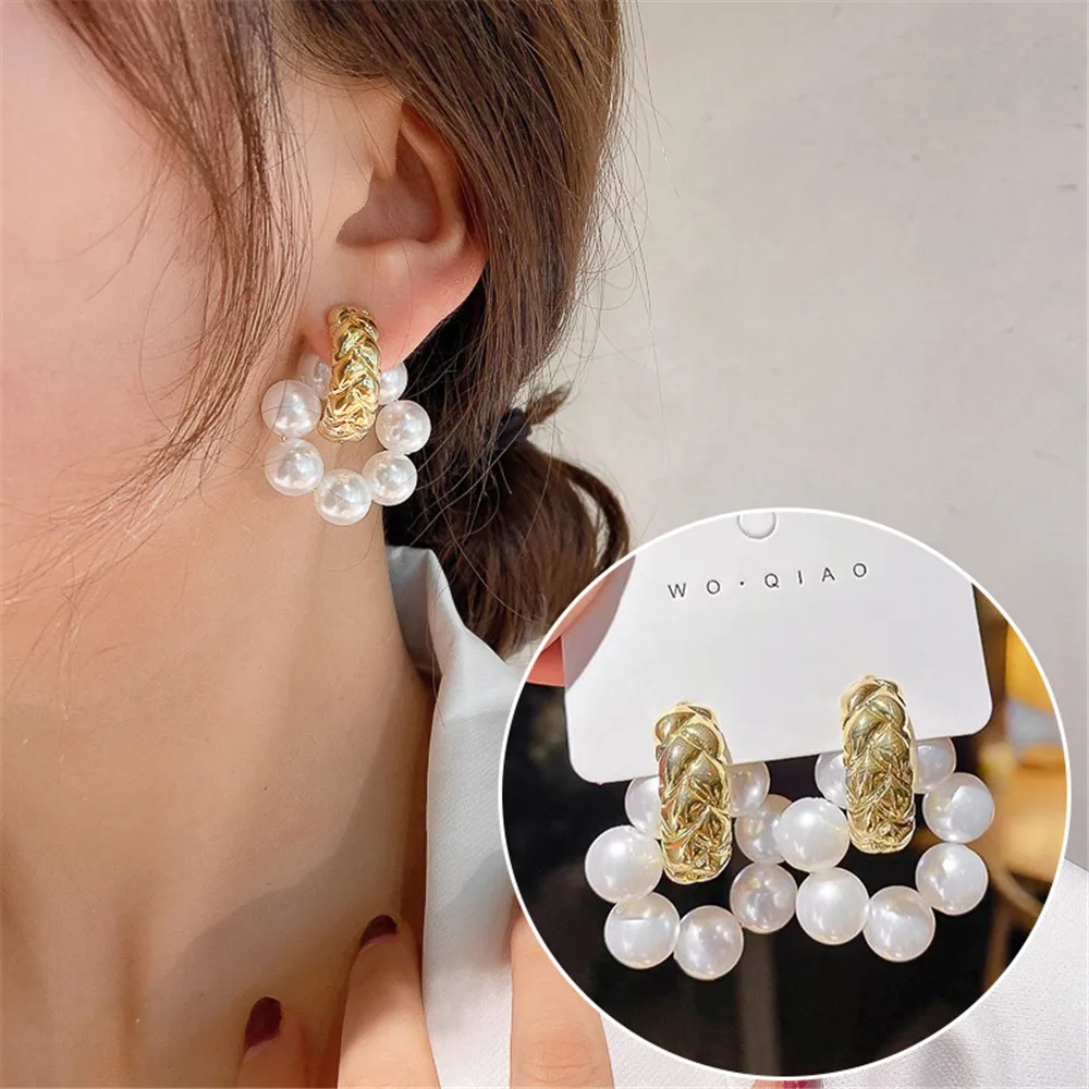 

Korean Elegant Wild Long Rhinestone Pearl Bow Heart Shaped Dangle Earrings Ins For Female Earings For Women Dress Decor