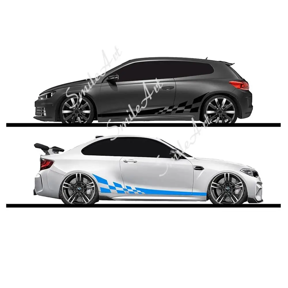 

2pcs/lot 220x25cm Car DIY Both Sides Stickers Race Stripes Camouflage Automobiles Products Car Wrap Vinyl Film Car Accessories