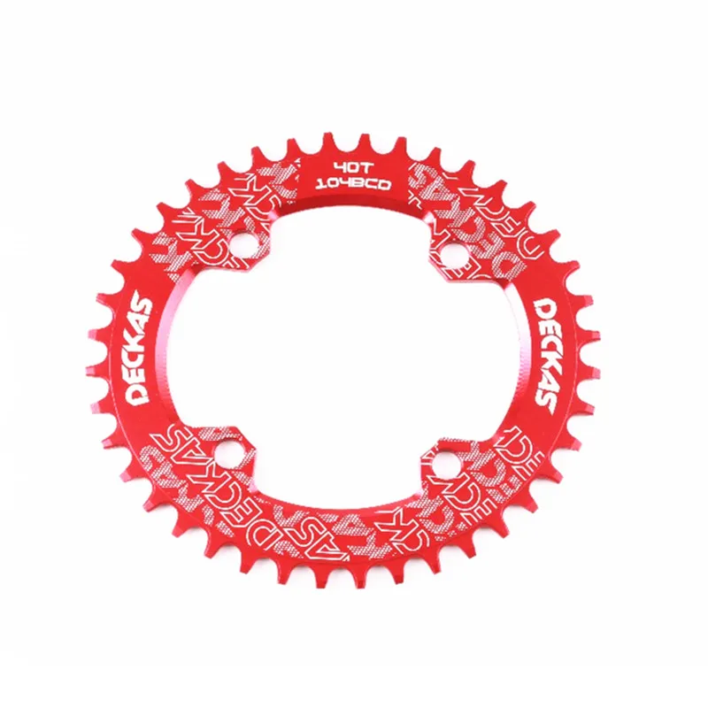 DECKAS круглый 104BCD 40/42/44/46/48/50/52T горный велосипед Звездочка MTB велосипед диаметра окружности болтов(Алюминий узкая широкая цепь из колец цепь BCD 104