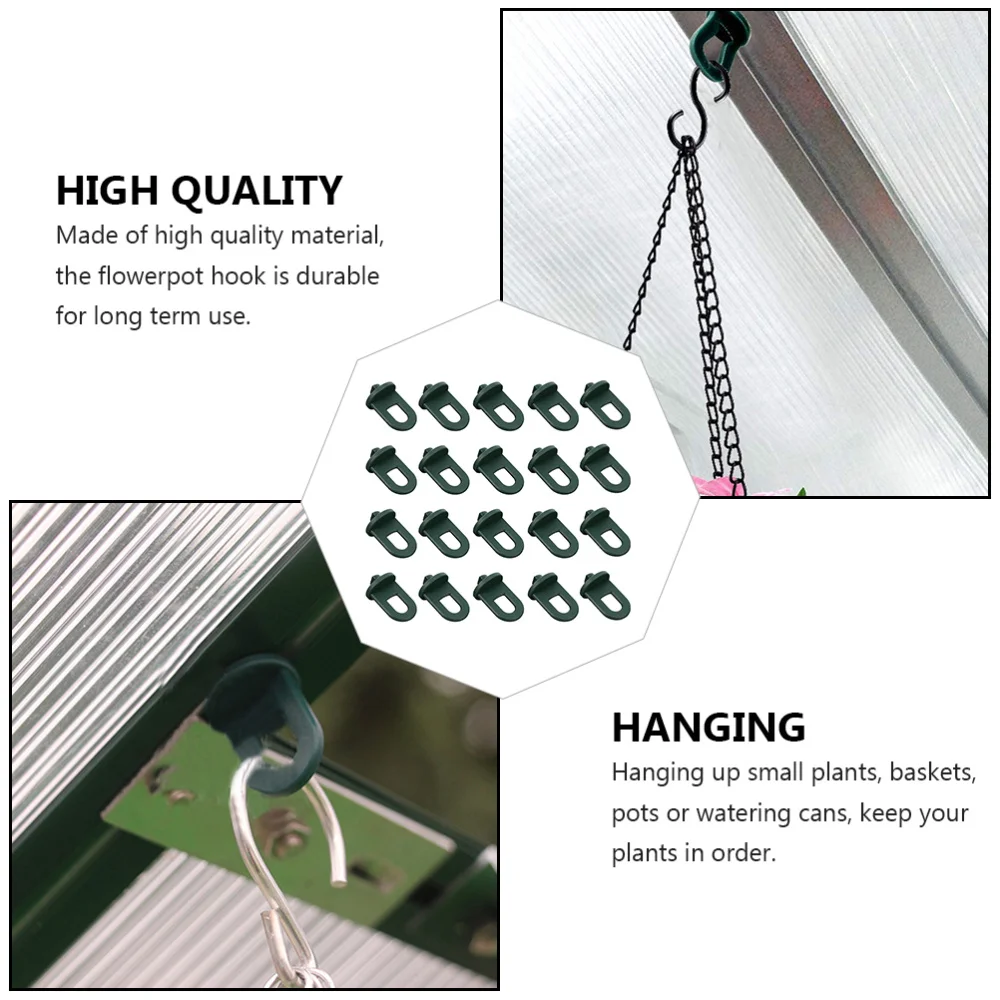 

20pcs Flowerpot Hanging Hooks Flower Basket Hanger Bonsai Pot Clasp