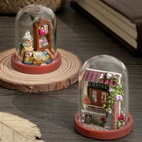 cutebee diy house wooden doll houses miniature dollhouse furniture kit with led toys for children christmas gift mini house