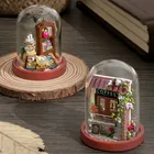 Деревянный кукольный домик сделай сам, миниатюрный кукольный домик с комплектом мебели со светодиодами, игрушки для детей, рождественский подарок, миниатюрный домик Cutebee