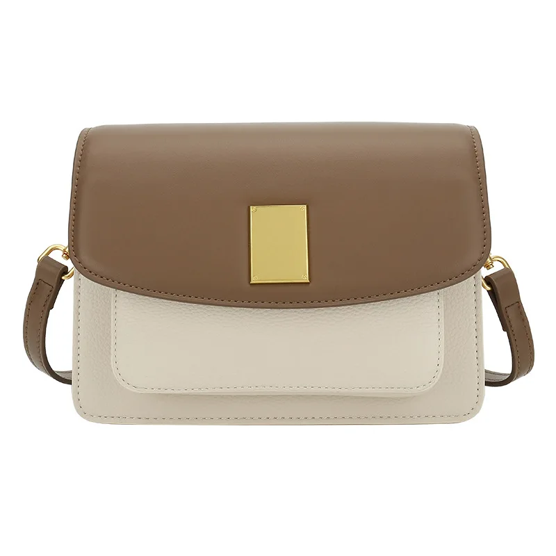 

Color Matching Square Sling Bag Women's Retro Large-Capacity 2020 New Korean-Style Shoulder Messenger Bag