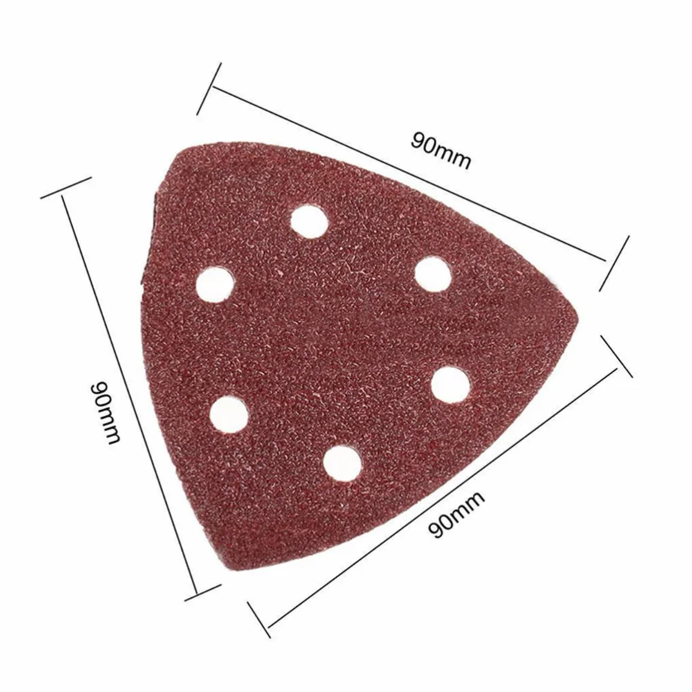 

100PCS Triangle Sanding Discs Sandpaper 6 Hole Grit 40/60/80/120/240