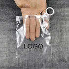 20 шт., Пользовательский логотип, Полиэтиленовая сумка на молнии, сумка для хранения косметикинижнего белья, носков, прозрапосылка, сумка для хранения
