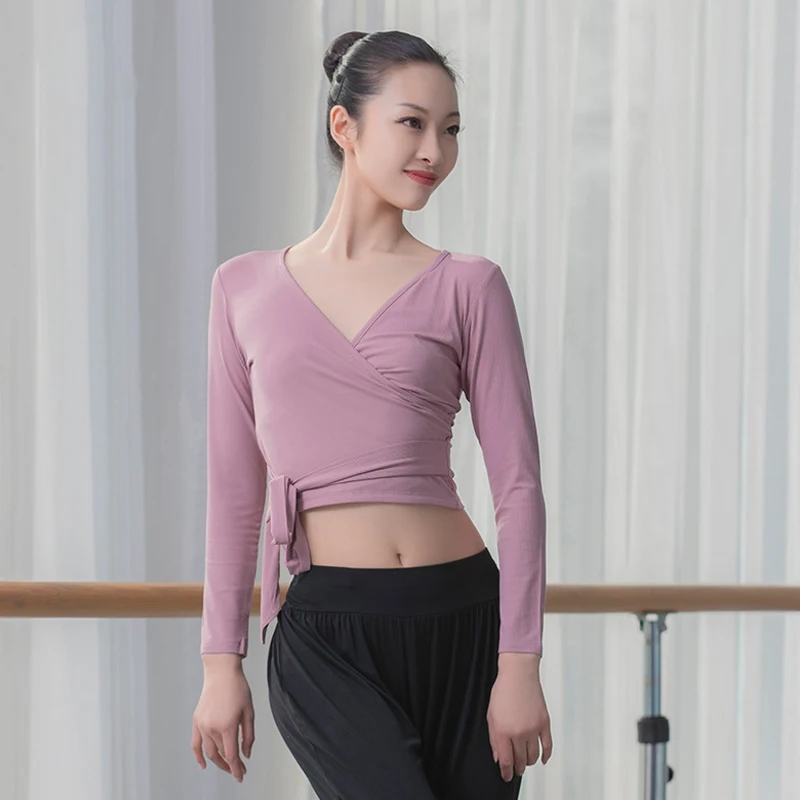 

Soft Ballet Practice Wear For Women Pink Ballerina Costume Ballet Tutu Dance Wear Gymnastics Crop Tops Ballrt Outfits JL1415