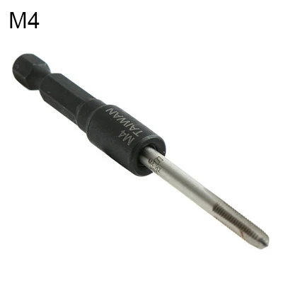 with Tap M4 M4-M16 адаптер для торцевых разъемов 1/4 ''шестигранный хвостовик квадратный шуруповёрт резьба адаптер для резьбонарезания патрон для станка сверла питания - Цвет: with Tap M4