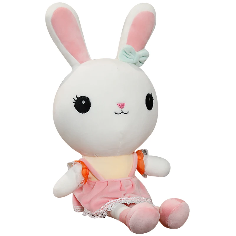

1 pcs New 55-95cm Cute Wear Clothes Floral Rabbit Plush Toys Bunny Stuffed Dolls Kids Toys Baby Appease Girl Birthday Gifts