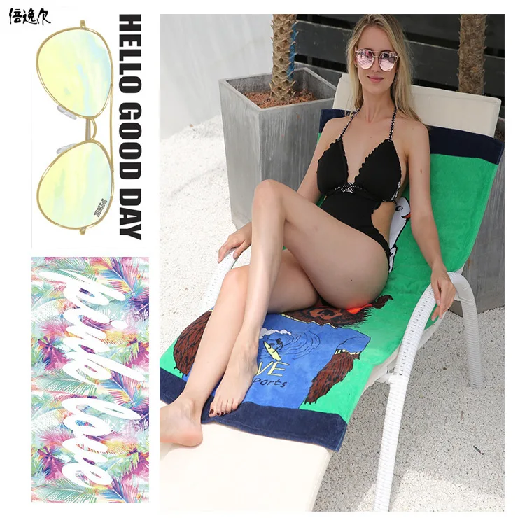Fashion Printing Soft Beach Towel Large Gym Sport Swimming Pool Women 145x70cm Big Yoga Mat Summer Surf Robe | Дом и сад
