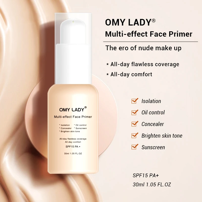 

OMY LADY мульти-эффект, грунтовка для лица, изоляция увлажняющий осветляет тон кожи солнцезащитный крем масло Управление Корректирующее средс...