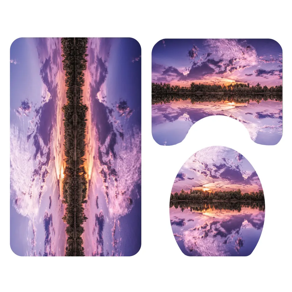 Фон фотографии с природными пейзажами Водонепроницаемый душ Шторы Ванная