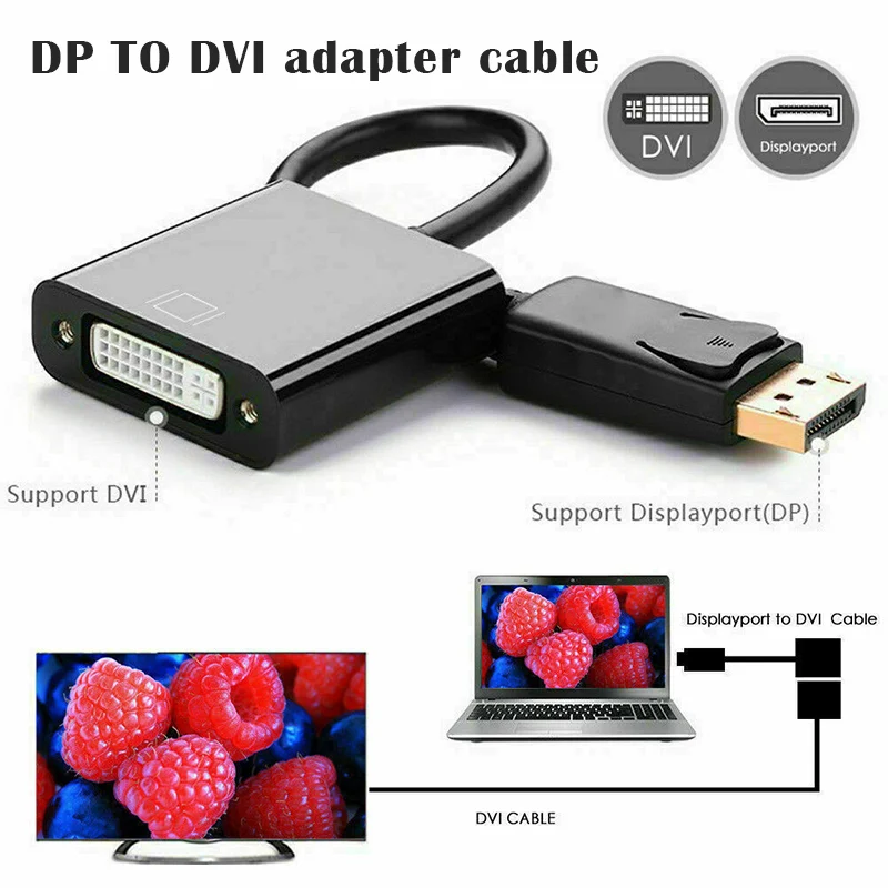 

Multifunctional Cable Converter Display Port DP Male to DVI Female Adapter for Laptop PC SP99