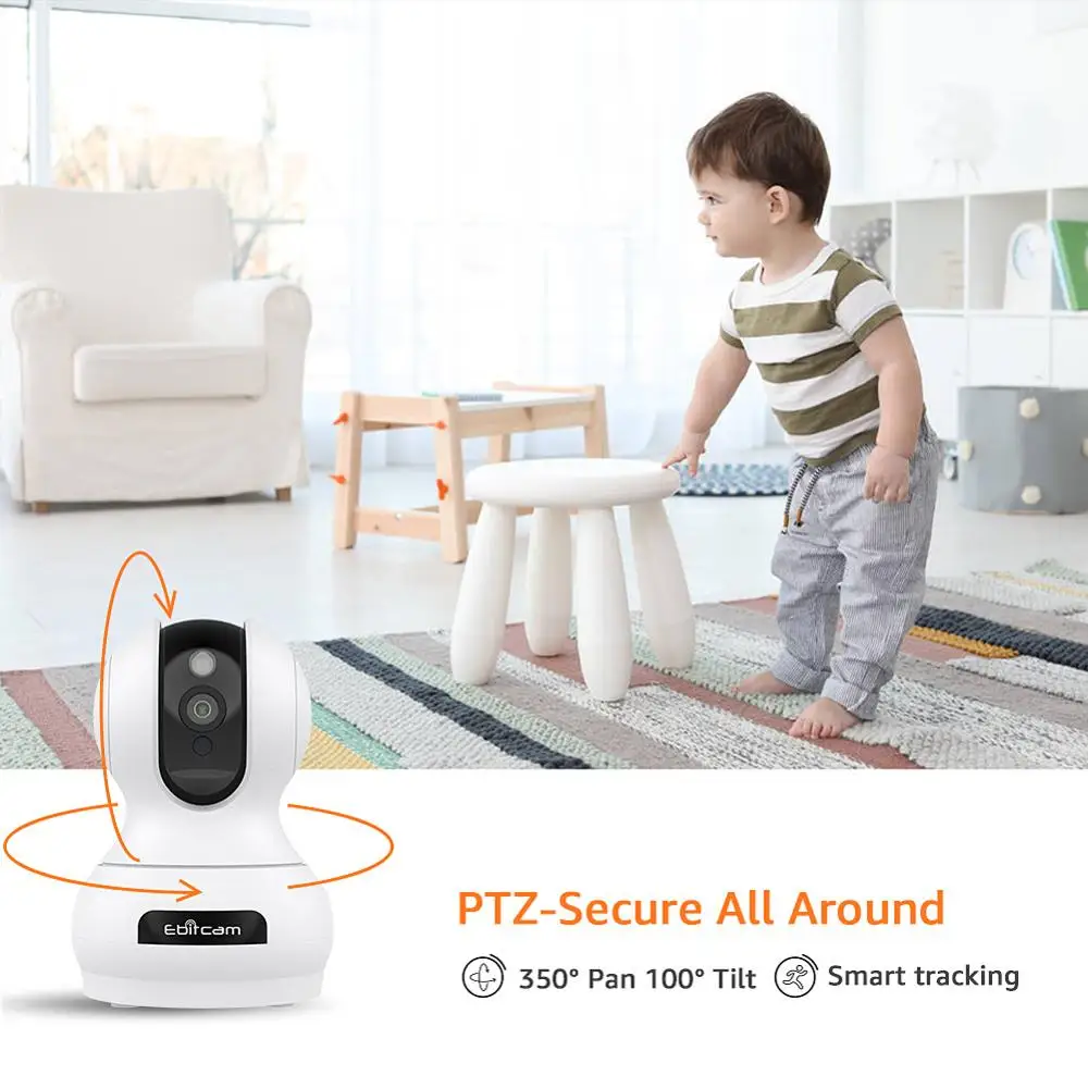 Камера видеонаблюдения Ebitcam мини-камера безопасности для помещения 1080p |