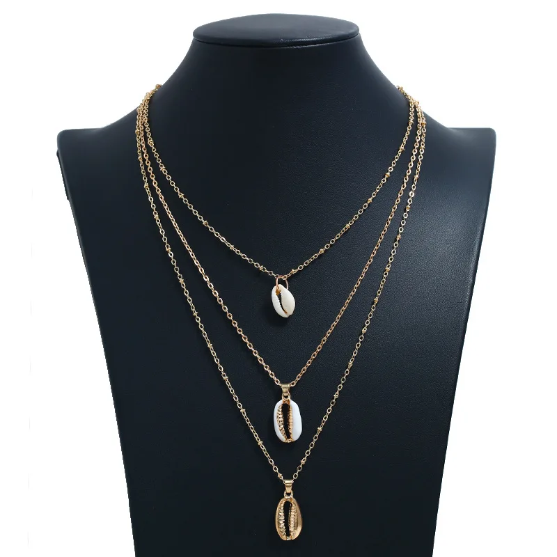 Гламурное трехслойное ожерелье с подвеской сияющее Новое Женское