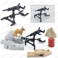military type 92 heavy machine guns ww2 building block figures woodpecker weapons assemble model moc child christmas gifts toys