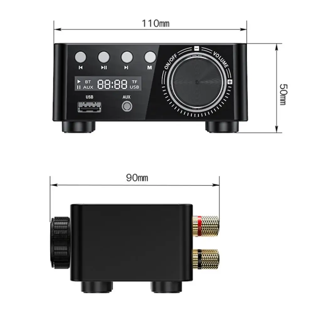 Hi Fi Bluetooth 5 0 цифровой усилитель мощности плата 50WX2 стерео для домашнего кинотеатра