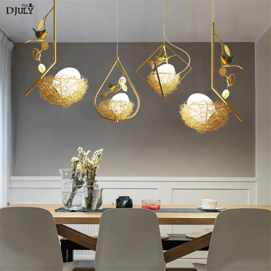 Скандинавский дизайнер Птичье гнездо стекло яйцо подвесные светильники для