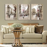 modern city street wall art canvas painting poster living room coffee shop home wall decoration painting cuadros decorativos
