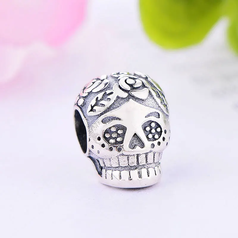 2020 искусственная Серебряная Ретро Европейская бусина в виде черепа|Бусины| |