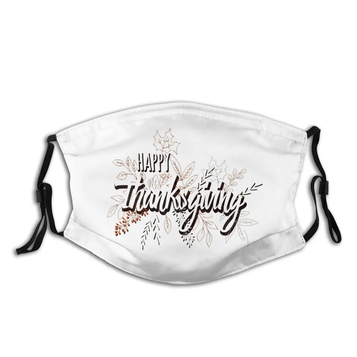 

Happy Thanksgiving(23) Adult Dust Mask Activated carbon filter funny Black mask cloth washable masks