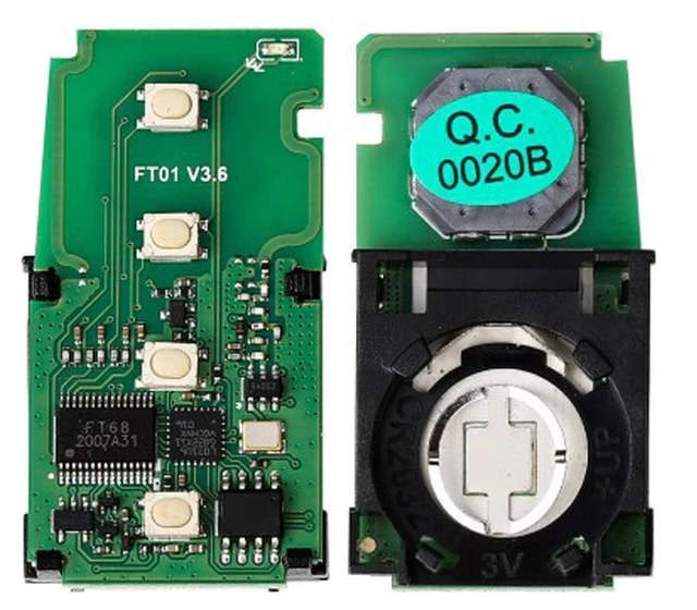 

KEYECU Replacement Smart Remote Key 0020 Board for Toyota Camry Hybrid Avalon Corolla Highlander RAV4 Prius C Tacoma HYQ14FBA