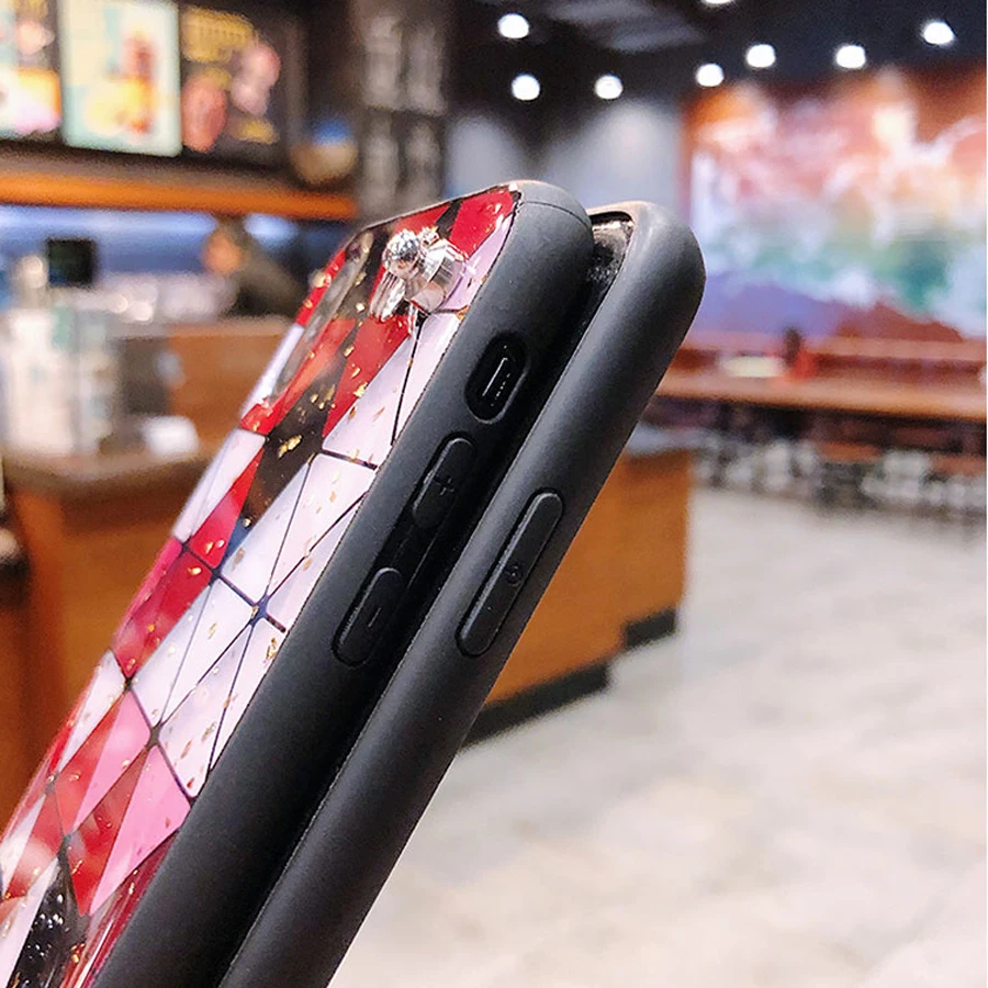 Для samsung galaxy note 10 pro 9 8 A70 80 50 40 30 20 S10 s8 s9 A7 J4 J6 плюс чехол блестящая фольга ремень в клетку из ТПУ+ ПК