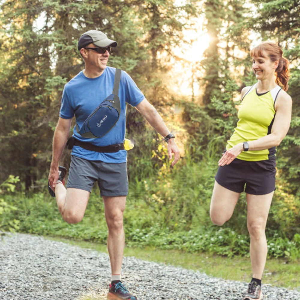 ZOMAKE Fanny Athletic Bags for Men Women/Water Resistant Waist Bag / Outdoors Workout Travel Casual Hiking Cycling with Large Co