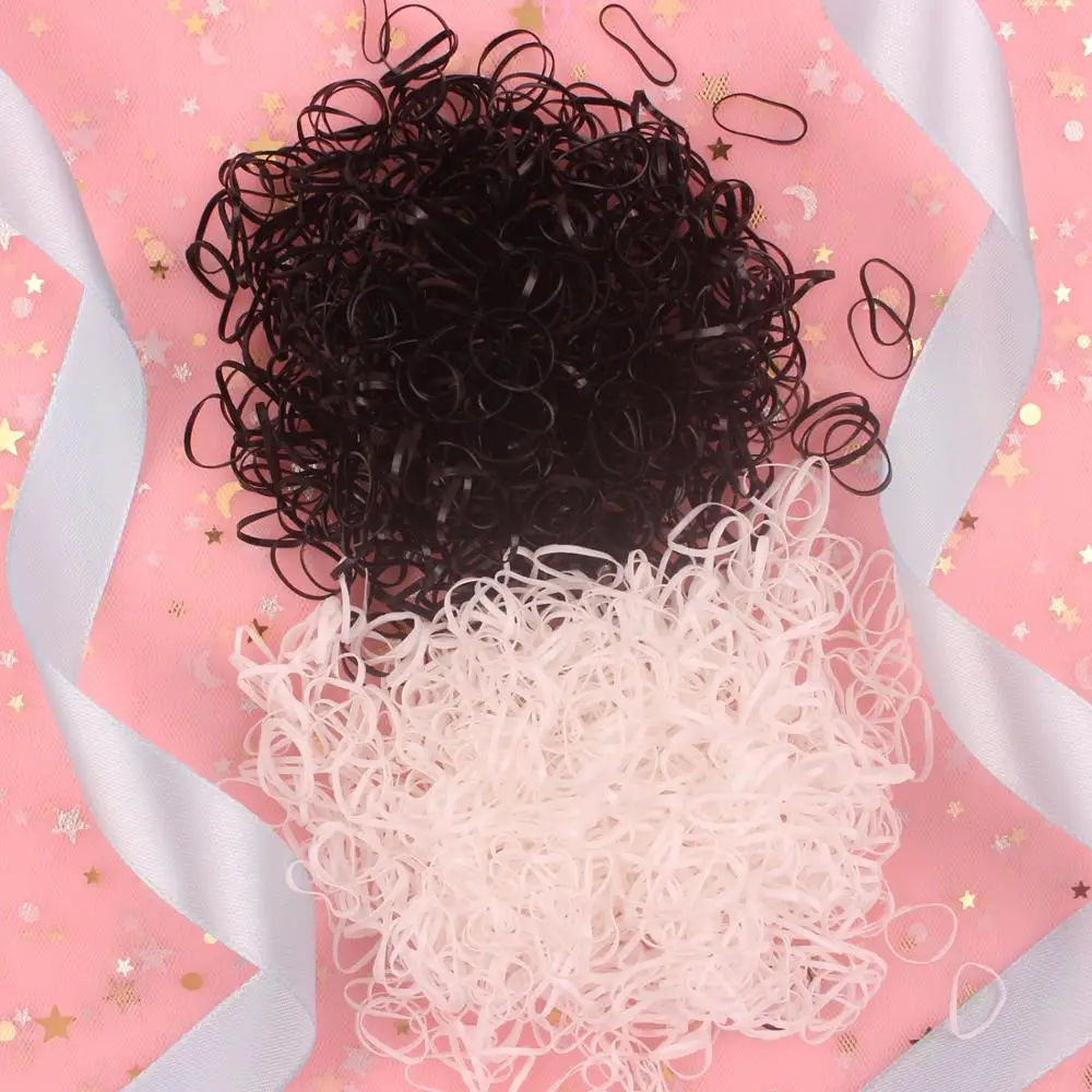 1000 шт. прозрачный резиновый ободок для волос силиконовый держатель хвоста