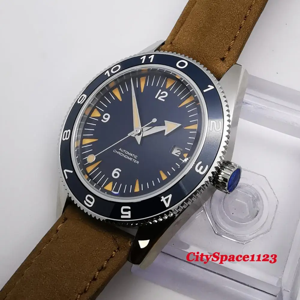 Часы мужские механические с сапфировым стеклом 41 мм|Мужские часы| |