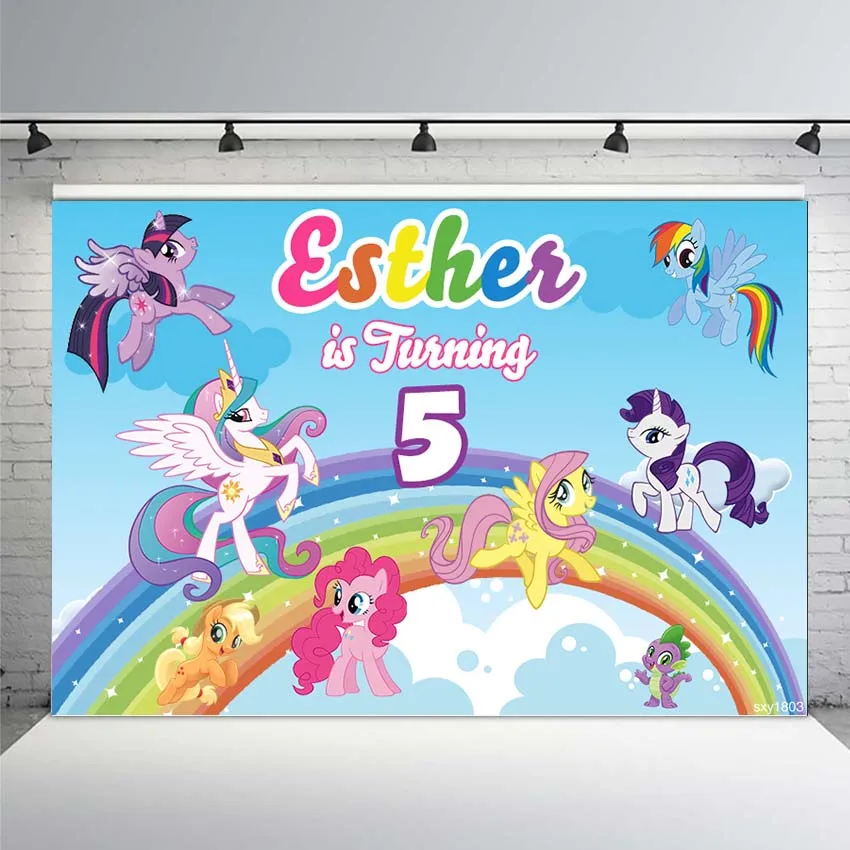 Мой маленький вечерние ни Вечеринка фоны для фотостудии Радуга девушки день