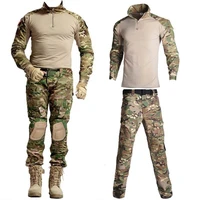 outdoor airsoft paintball shirtpants with pads military hunting shirt tactical combat camo shirts cargo pants army uniform oem