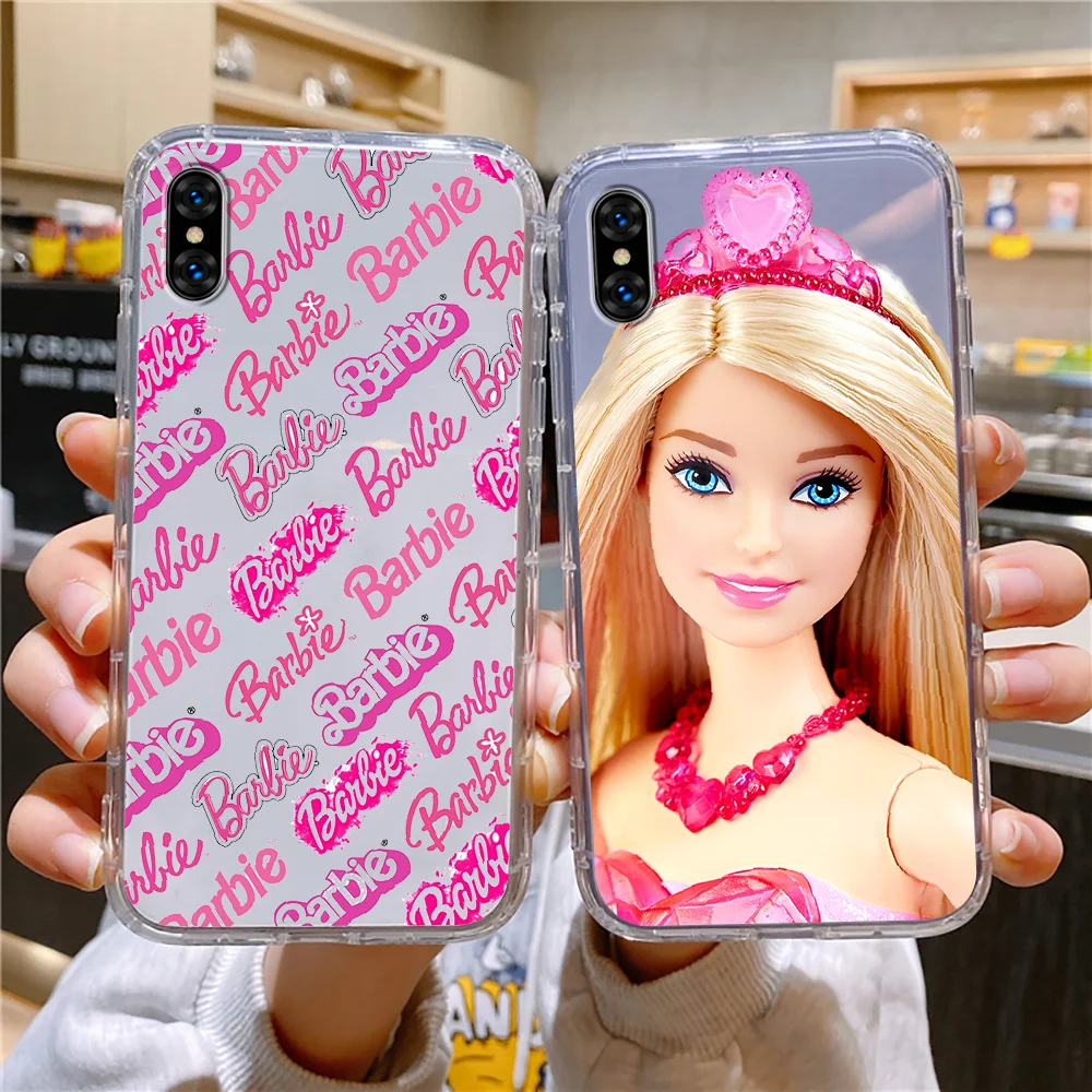 

Чехол Барби для телефона с милой куклой чехол Корпус для Iphone SE20 6 6s 7 8 12 Mini Plus X XS XR 11 PRO MAX прозрачный модный Prime Fundas