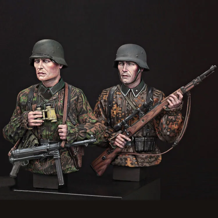 Офицер 1/12 с солдатиком из смолы набор для сборки бюста|Наборы моделей| |