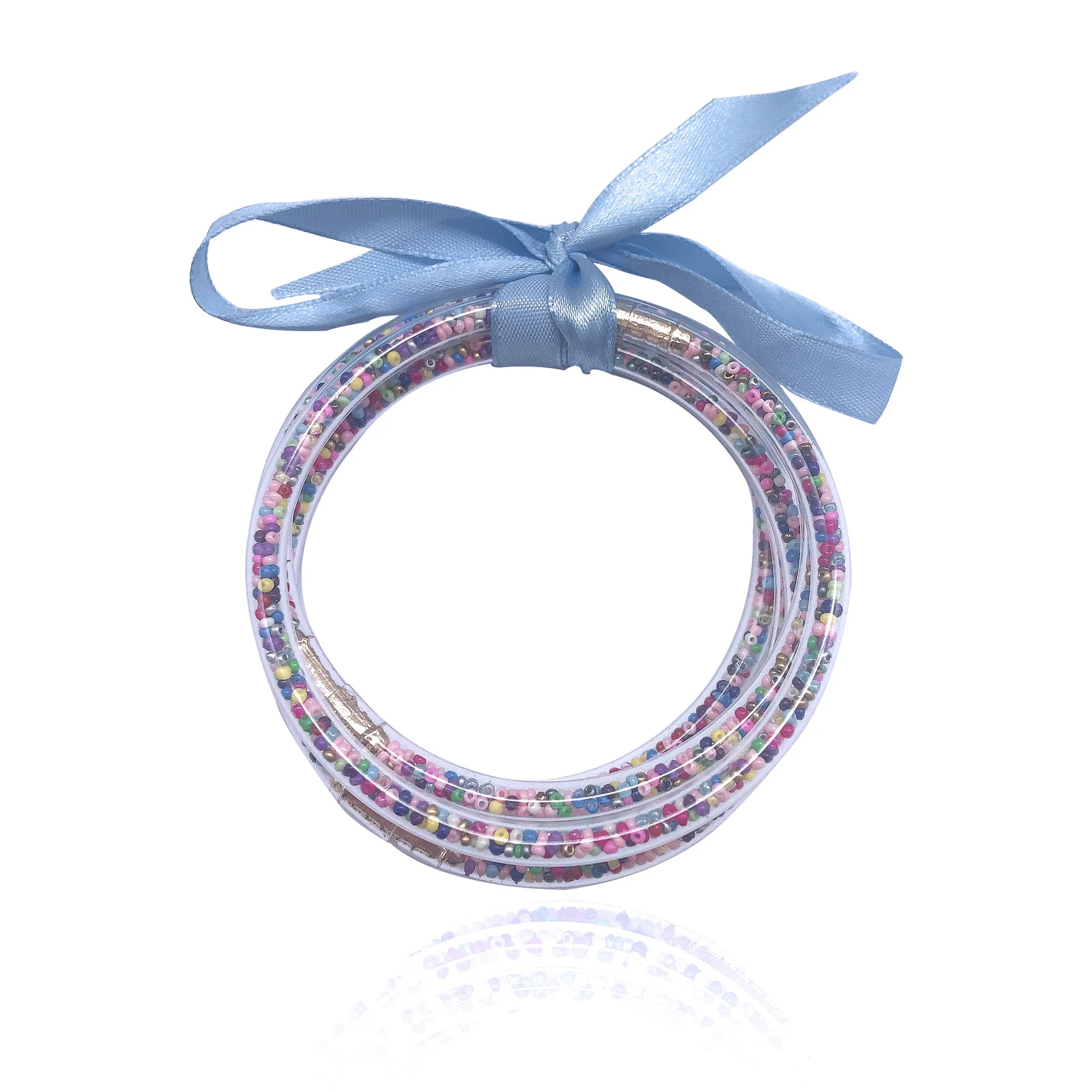 Модный Цветной бисер с бантом блестящий Набор браслетов 2019 всепогодный стек