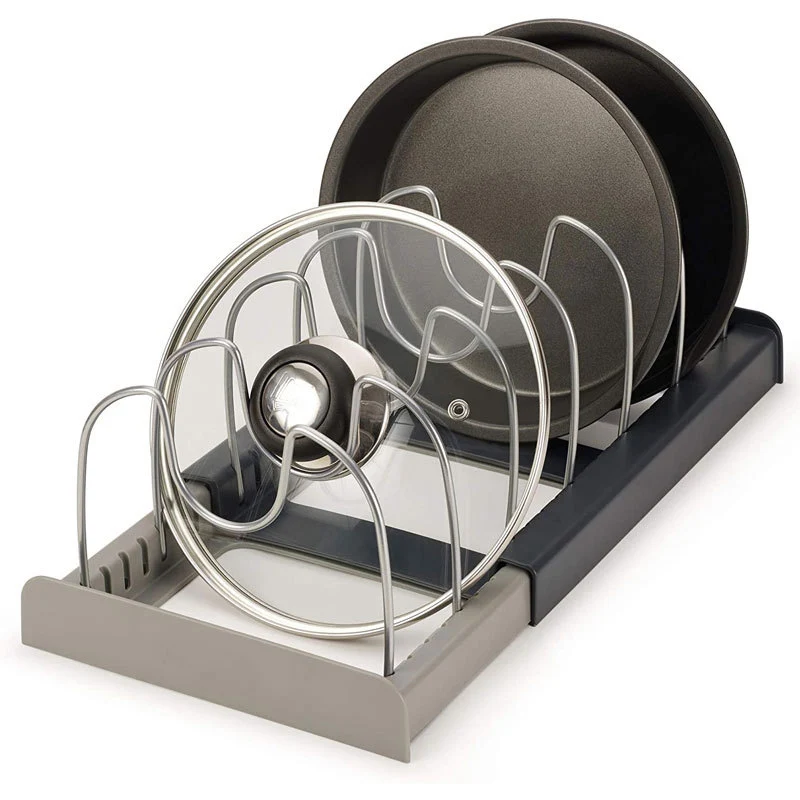 

Retractable Pot Lid Rack Stainless Steel Spoon Pan Cover Shelf Holder Cooking Dish Drain Drying Rack Kitchen Organizer Supplies
