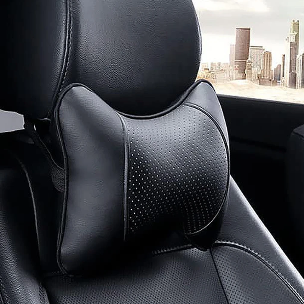 Автомобильная подушка на подголовник удобная массажная двойного назначения для